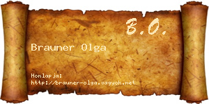 Brauner Olga névjegykártya